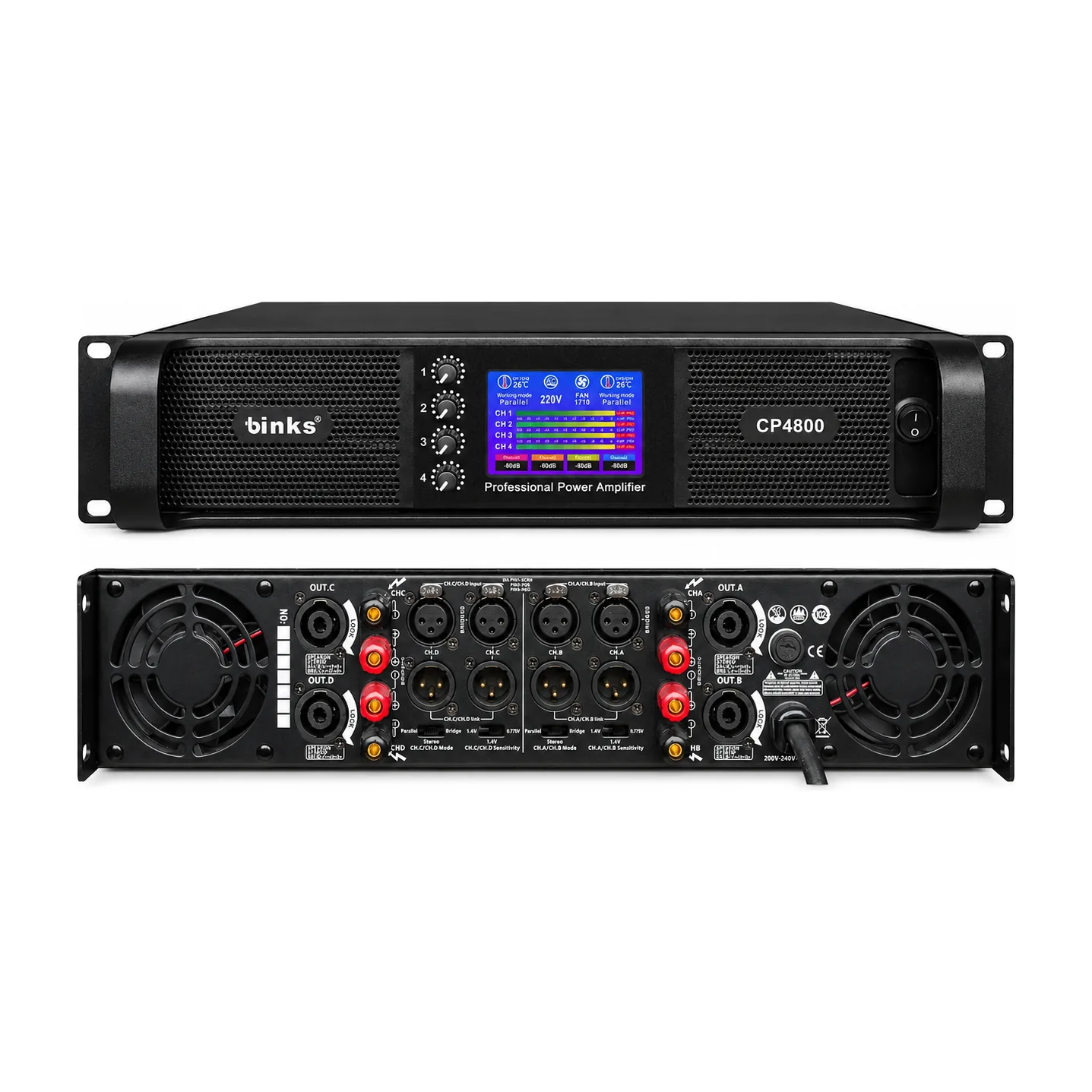 Binks CP4800 4 сувгийн чадлын өсгөгч