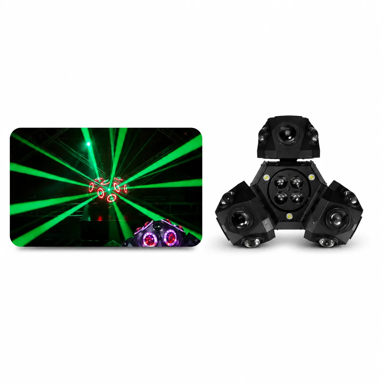 LS-B031 3 толгойт beam, лазер, строб, гобо 4-in 1 хөдөлгөөнт гэрэл